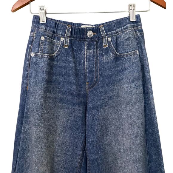 Rag & Bone Miramar Cotton Terry Wide Leg Pant XS Sweatpant Printed Jean - Picture 7 of 14